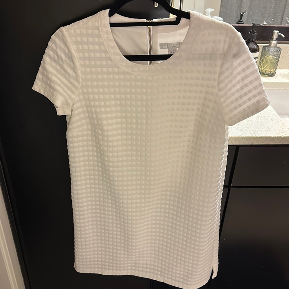 London Times Petites White Dress Size US 10P